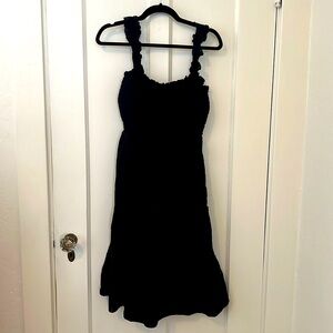💕 SALE! Tiered Black Dress Frilly Cute Boho Small